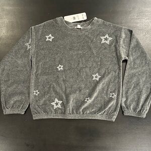 Splendid Gray Silver Stars sweatshirt